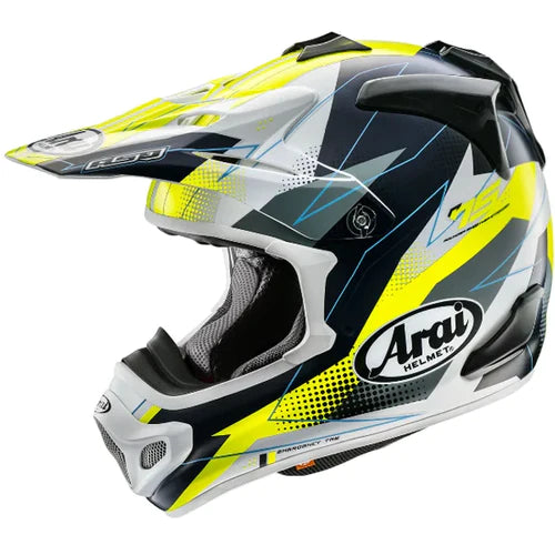 Arai MX-V Resolute Flo Yellow Motocross Helmet
