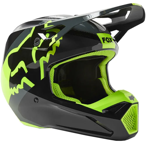 FOX Racing V1 Xpozr Black Grey Kids Motocross Helmet