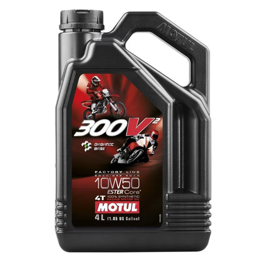 Motul 300v2 Factory Line Racing 4T Oil 10w/50 Fully Synthetic 4L