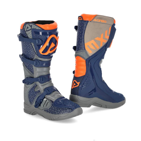 Acerbis X-Team Blue Orange Motocross Boots