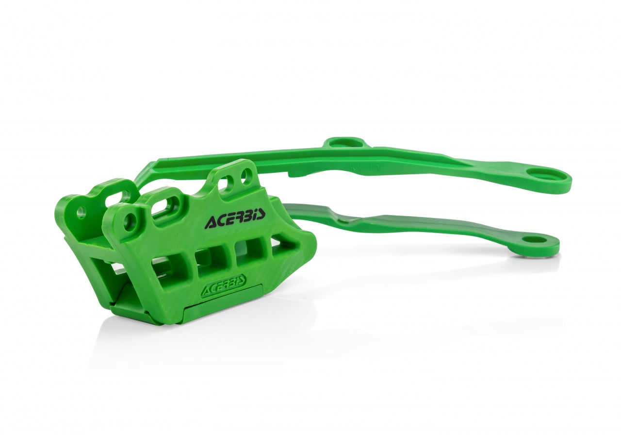 Acerbis Chain Guide & Swingarm Slider Kit Green - Kawasaki