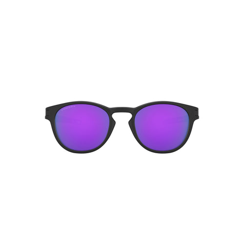 Oakley Latch Sunglasses Matte Black Prizm Violet Iridium Lens
