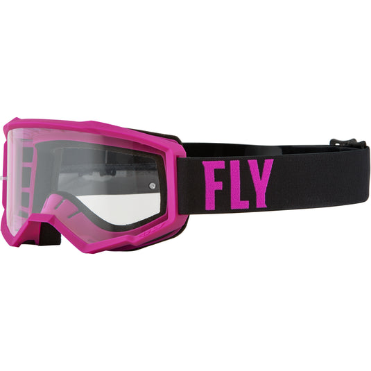 Fly Racing Focus Adult Pink Black Motocross Goggles