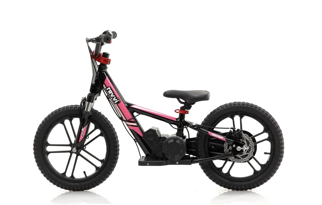 Revvi 16" Plus 250W Electric Balance Bike - Pink