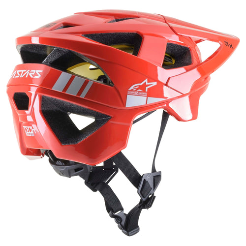 Alpinestars Vector Tech A2 Glossy Bright Red Light Grey MTB Helmet