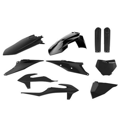 Polisport Full Plastic Kit Black Inc Fork Guards KTM SX/F 125-450 2019-2022