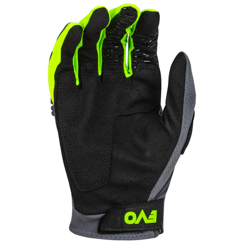 Fly Racing 2024 Evolution DST Charcoal Neon Green Gloves