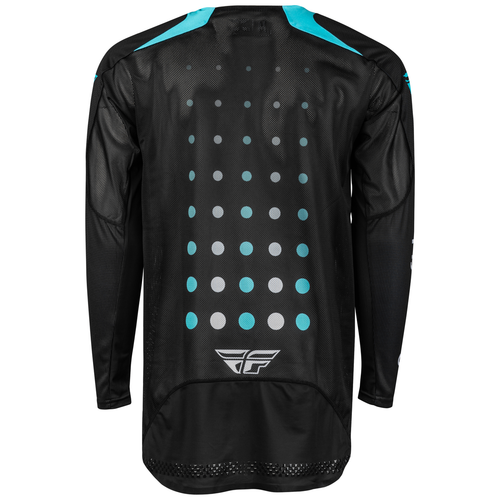Fly Racing 2024 Evolution DST Special Edition Strobe Black Electric Blue Jersey