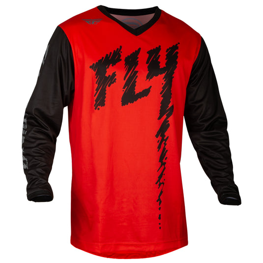 Fly Racing 2024 Youth F-16 Red Black Grey Jersey