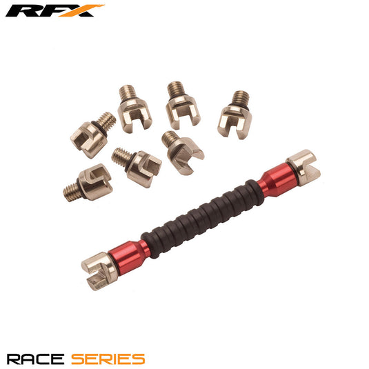 RFX Race Spoke Key Red Interchangeable Multi Tip Type Sizes 5.4mm-7.0mm