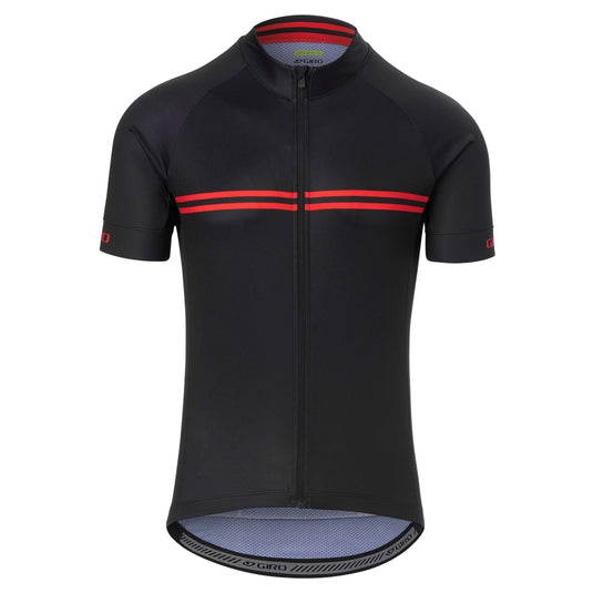 Giro Chrono Sport Short Sleeve Jersey - Black Red Classic Stripe