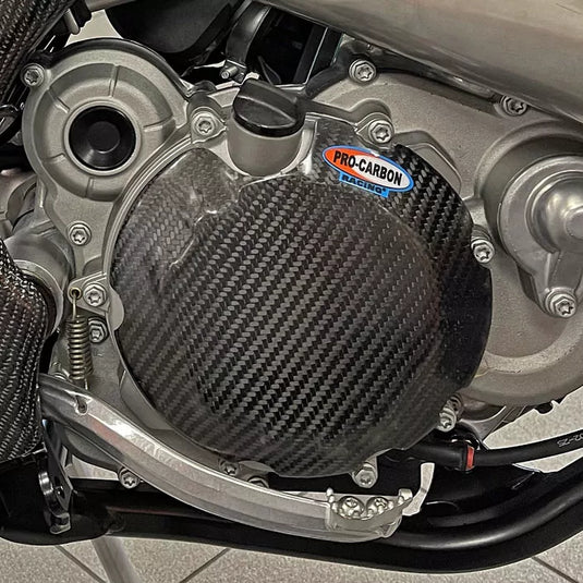 Pro Carbon Engine Case Cover Clutch Side - KTM 2 Stroke Enduro