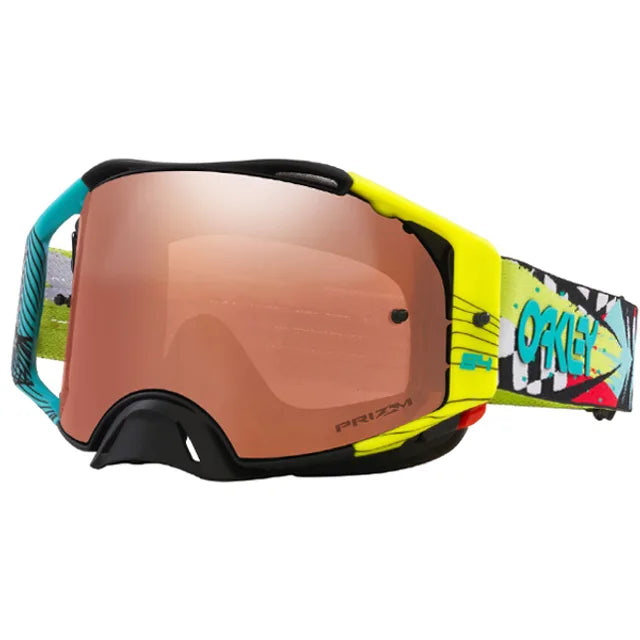 Oakley Airbrake Jeffery Herlings Signature Black Teal Yellow Prizm Motocross Goggles