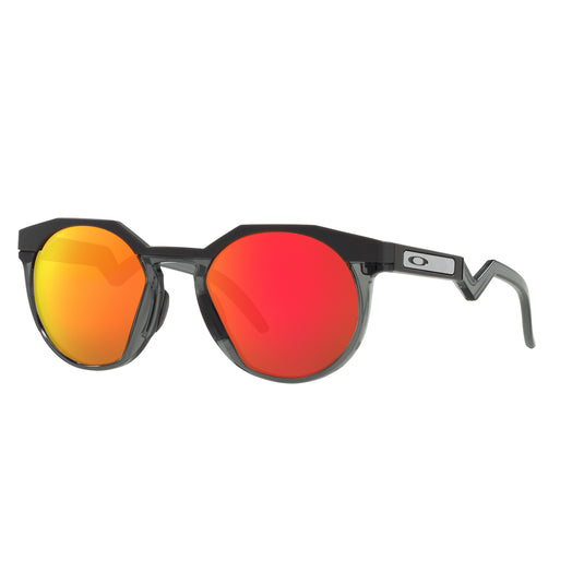 Oakley HSTN Sunglasses Matte Carbon Grey Smoke Prizm Ruby Lens