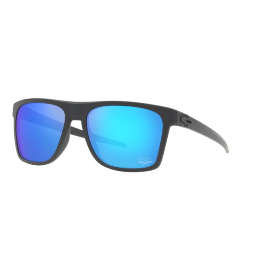 Oakley Leffingwell Sunglasses Adult Vinales Matte Dark Grey Prizm Sapphire Lens