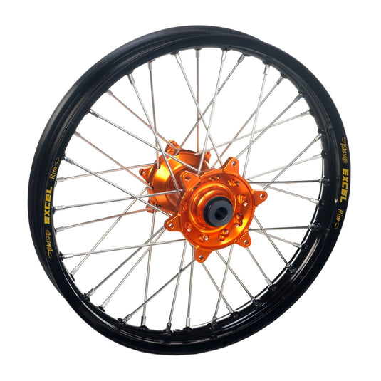 Haan Rear Wheel A60 Black Rim Orange Hub KTM Motocross 19"