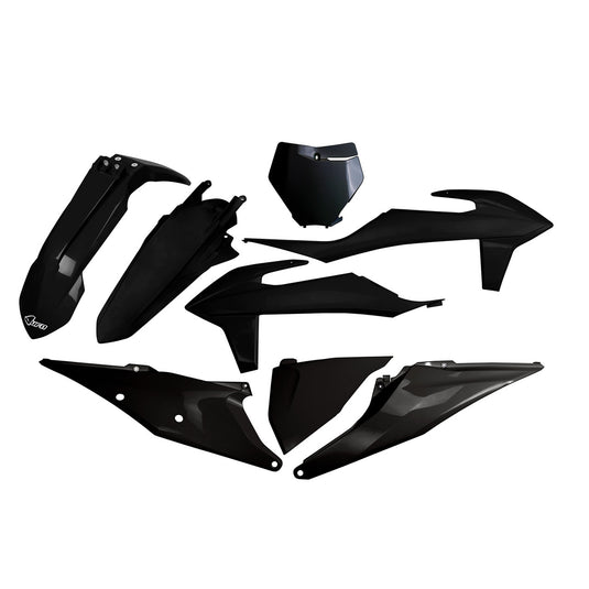 UFO Plastic Kit Black KTM SX/F 125-450 2019-2022