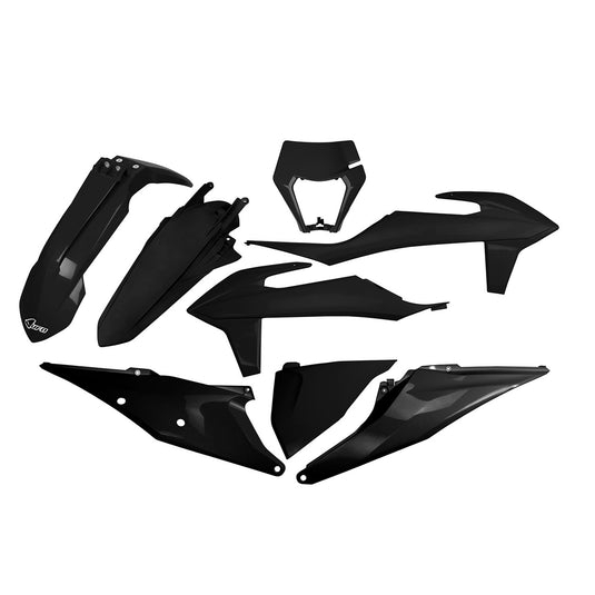 UFO Plastic Kit Black KTM EXC/F 150-500 2020-2023