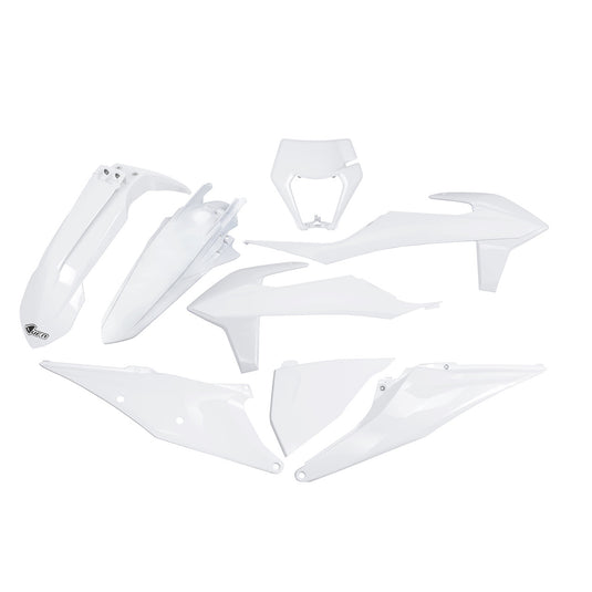 UFO Plastic Kit White KTM EXC/F 150-500 2020-2023