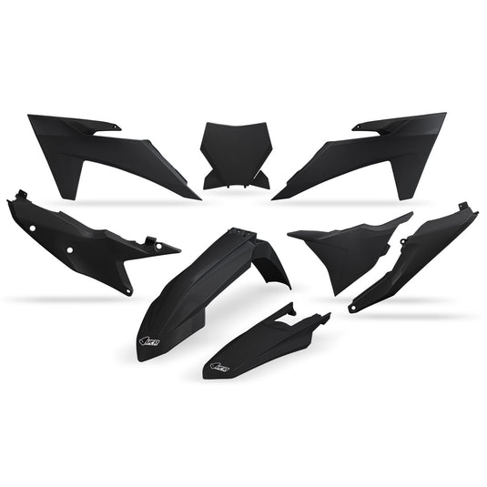 UFO Plastic Kit Black KTM SX/F 125-450 2023-2024