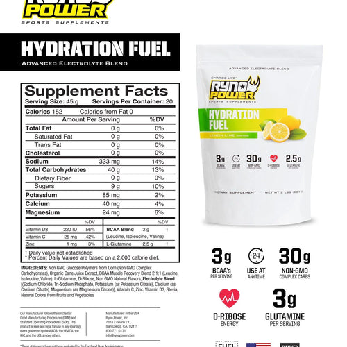 Ryno Power Hydration Fuel - Lemon & Lime