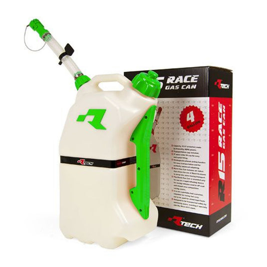 Rtech Fuel Can 15L Clear Green With Flexible Hose Spout