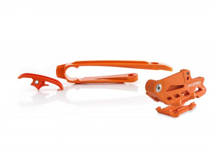 Acerbis Chain Guide & Swingarm Slider Kit Orange - KTM