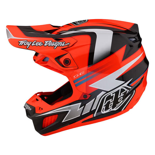 Troy Lee Designs SE5 Composite Saber Neon Orange Motocross Helmet