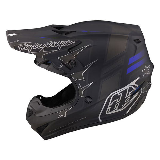Troy Lee Designs SE4 Polyacrylite Flagstaff Black Motocross Helmet