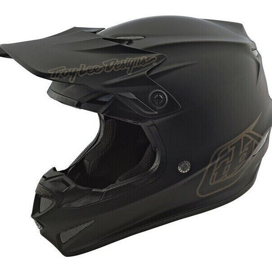Troy Lee Designs SE4 Polyacrylite Mono Black Motocross Helmet