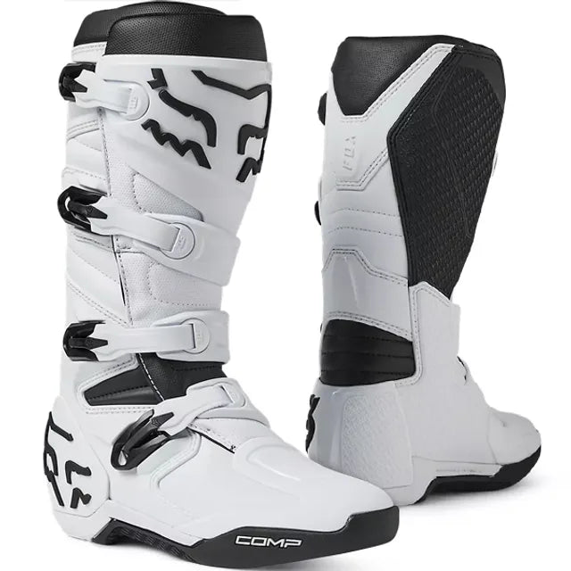FOX Racing White Comp Motocross Boots