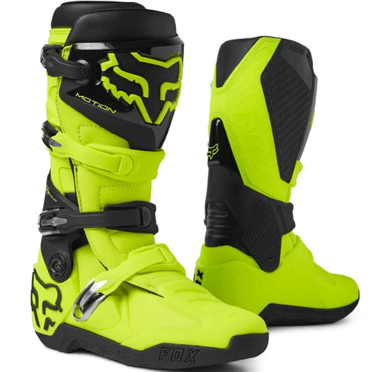 FOX Racing Fluo Yellow Motion Motocross Boots