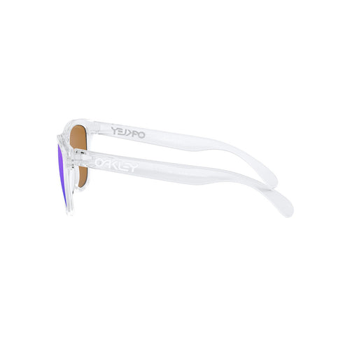 Oakley Frogskins Sunglasses Polished Clear Prizm Violet Lens
