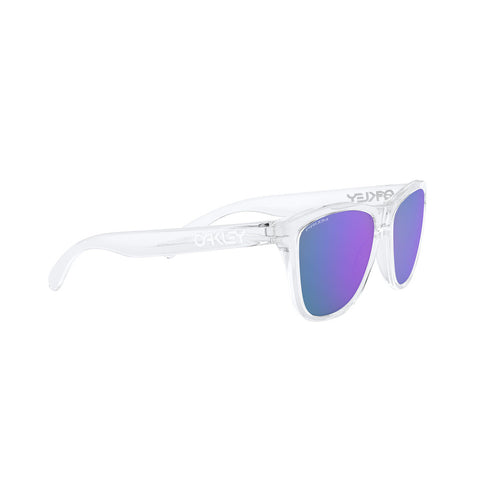 Oakley Frogskins Sunglasses Polished Clear Prizm Violet Lens