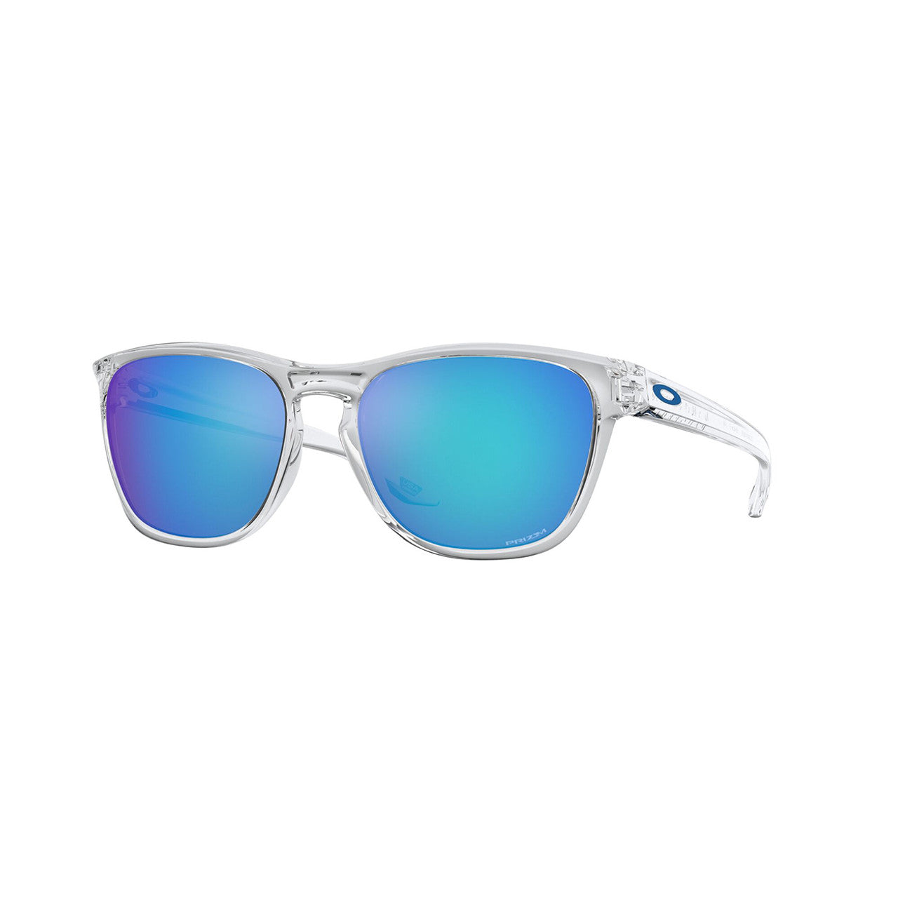 Oakley Manorburn Sunglasses Polished Clear Prizm Sapphire Lens