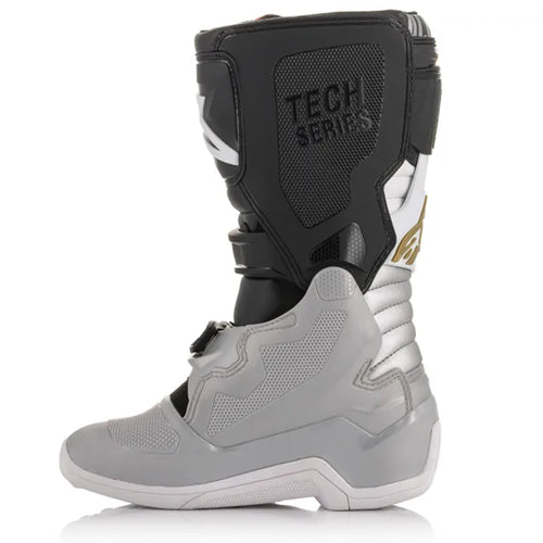 Alpinestars Tech 7S Youth Boots Black Silver White Gold