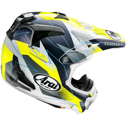 Arai MX-V Resolute Flo Yellow Motocross Helmet