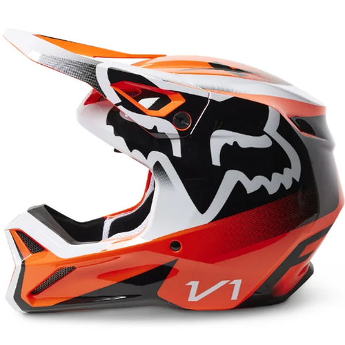 FOX Racing V1 Leed Flo Orange Kids Motocross Helmet