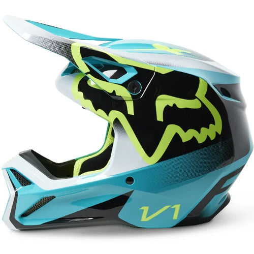 FOX Racing V1 Leed Teal Motocross Helmet