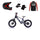 Revvi 18 Electric Bike + Riding Gear Bundle - Black