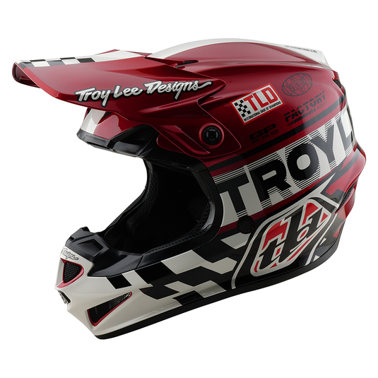 Troy Lee Designs GP PRO Fifty-50 White Red Motocross Helmet