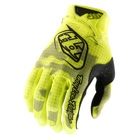 Troy Lee Designs AIR Youth Blotted Flo Yellow Gloves