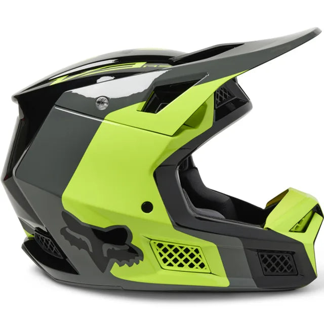 FOX Racing MX23 V3 RS Efekt Fluo Yellow Motocross Helmet