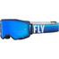 Fly Racing Zone Adult Black Blue Sky Blue Mirror Smoke Motocross Goggles