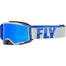 Fly Racing Zone Pro Adult Grey Blue Sky Mirror Motocross Goggles
