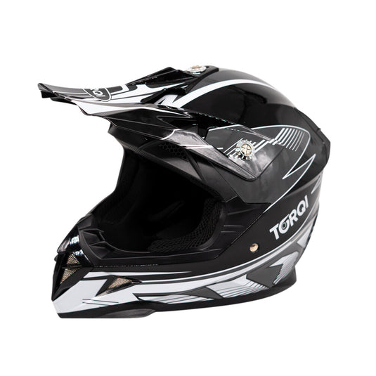 Torqi MX Style Kids Helmet - Black