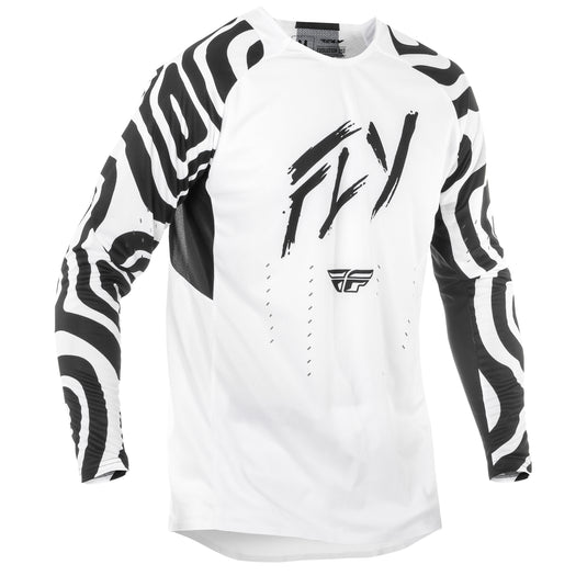 Fly Racing 2025 Evolution DST Abyss White Black Jersey
