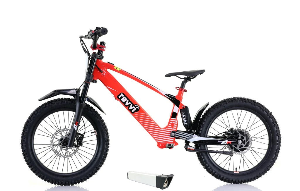 Revvi 20 Electric Bike + Spare Battery Bundle – Red