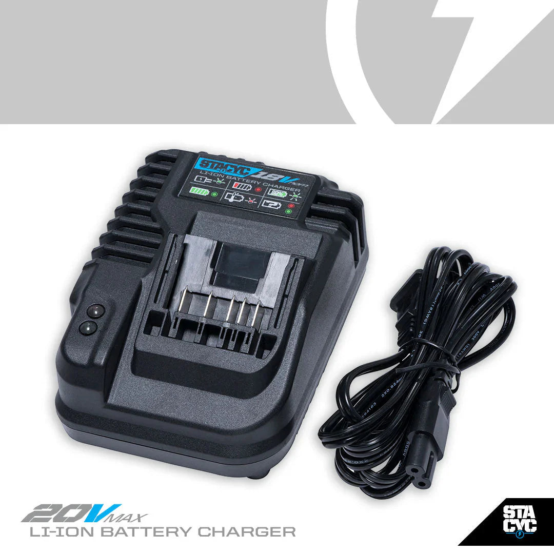 STACYC 18V Battery Charger UK | Replacement Charger for 12eDRIVE & 16eDRIVE