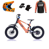 Revvi 18 Electric Bike + Riding Gear Bundle - Orange